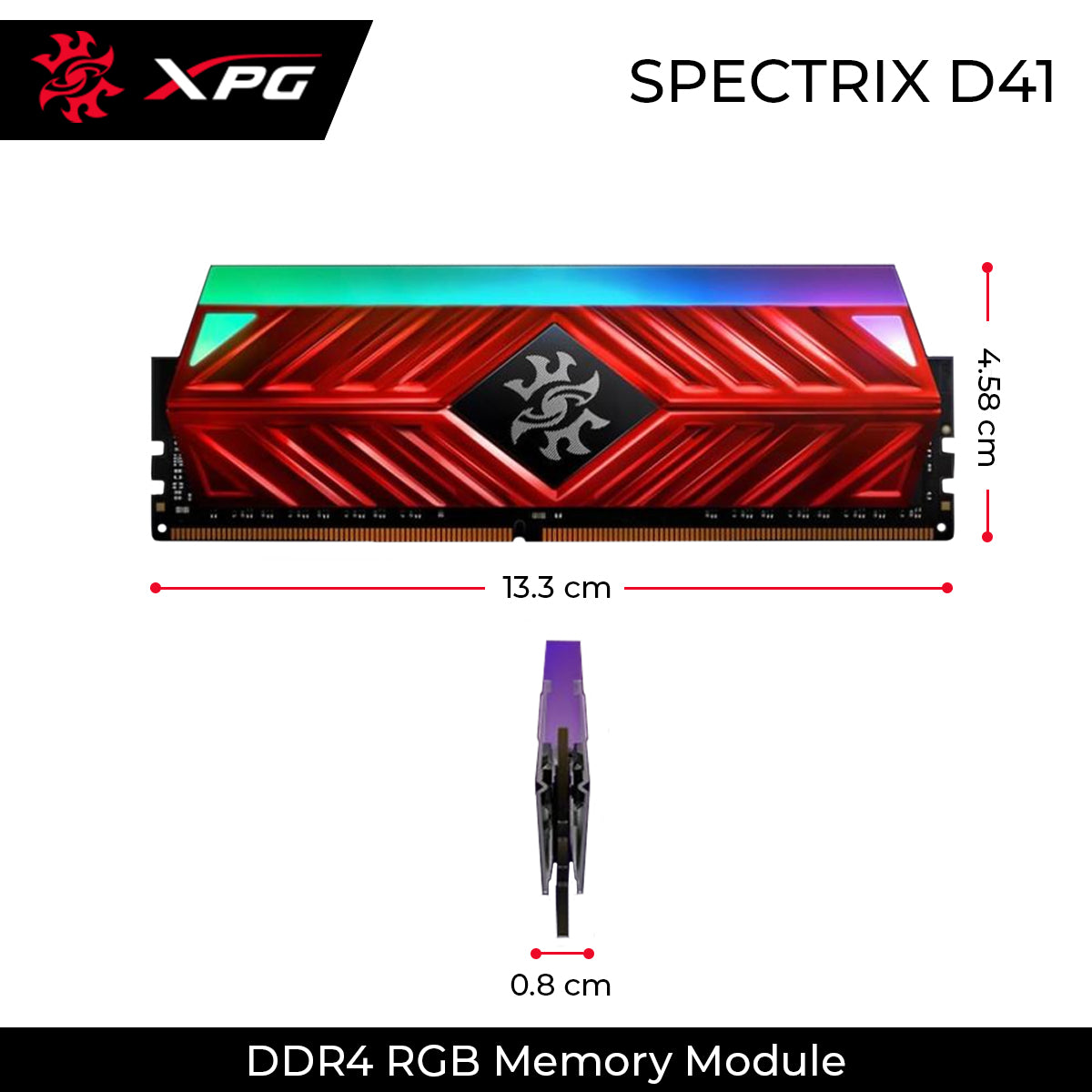 XPG Spectrix D41 DDR4 2666MHz RGB Desktop Memory