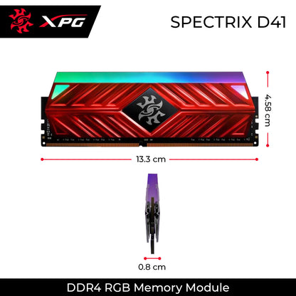 XPG Spectrix D41 DDR4 2666MHz RGB Desktop Memory