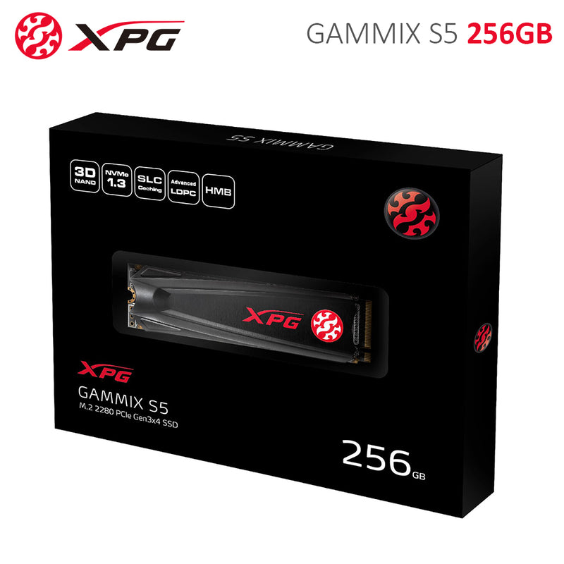 XPG GAMMIX S5 256GB M.2 PCIe Internal Solid State Drive
