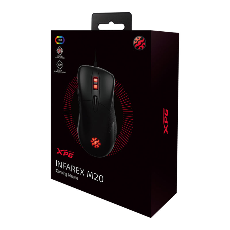 XPG INFAREX M20 RGB Gaming Mouse with Durable OMRON Switches