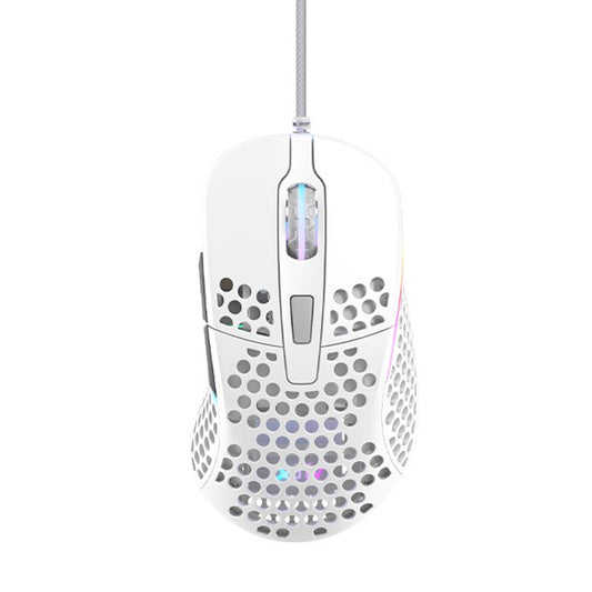 Xtrfy M4 White RGB Wired Lightweight Gaming Mouse with Pixart 3389 optical sensor