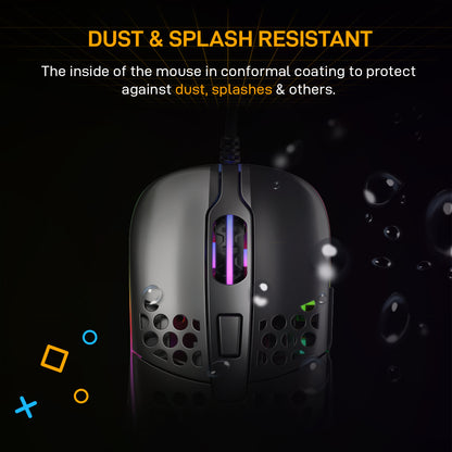 Xtrfy M42 Black RGB Wired Lightweight Gaming Mouse with Pixart 3389 optical sensor