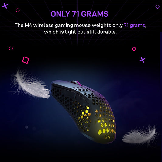 Xtrfy M4 Black Wireless Lightweight RGB Gaming Mouse with Pixart 3370 optical sensor