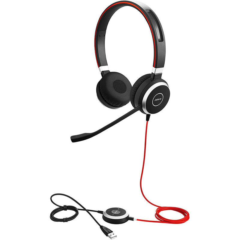 Jabra Evolve 40 MS Wired On-Ear sterio Headset with Microphone and Media Controls