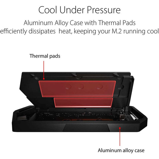 ASUS ROG STRIX Arion M.2 NVMe PCIe SSD RGB Enclosure with USB-C and Aura Sync