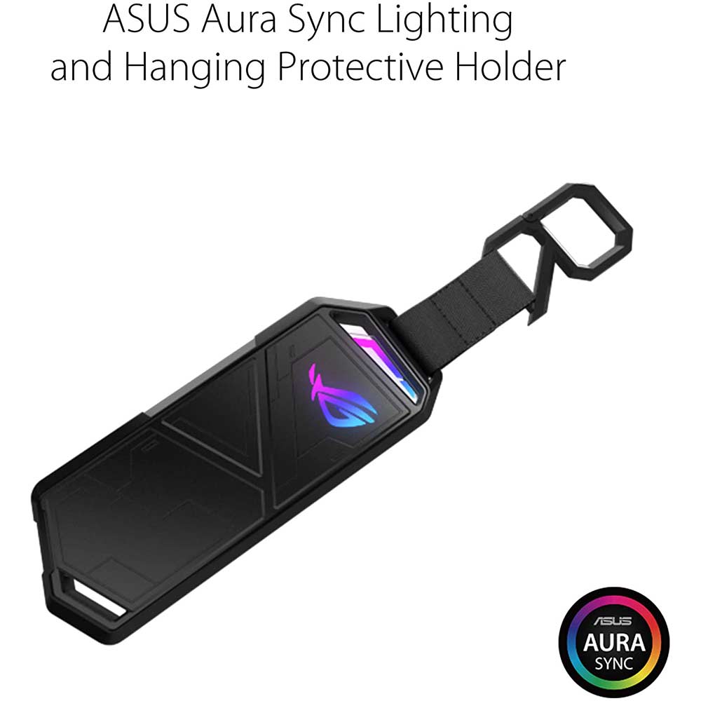 ASUS ROG STRIX Arion M.2 NVMe PCIe SSD RGB Enclosure with USB-C and Aura Sync