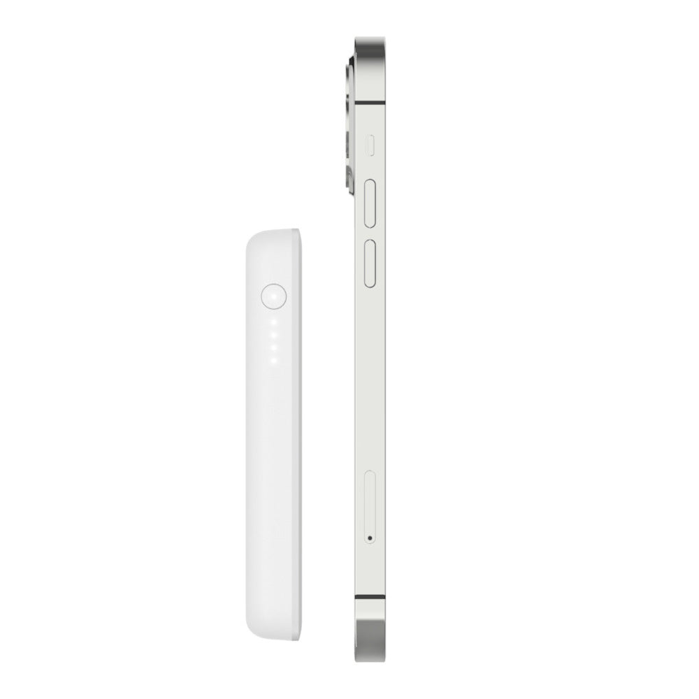 Belkin 2500mAh चुंबकीय वायरलेस पावर बैंक iPhone उपकरणों के लिए - सफेद