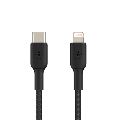 Belkin 1-Meter USB-C to Lightning Cable Boost Charge Braided - Black