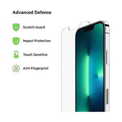 Belkin SCREENFORCE Tempered Glass For iPhone 13 and iPhone 13 Pro - Pack of 2