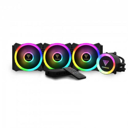 Gamdias  CHIONE P2-360R AIO Liquid Cooler with Triple 120mm RGB Silent Fan and Remote Controller