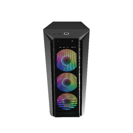 Cooler Master MasterBox MB520 Mesh ARGB E-ATX Mid-Tower Cabinet with Pre-Installed Fans - Black