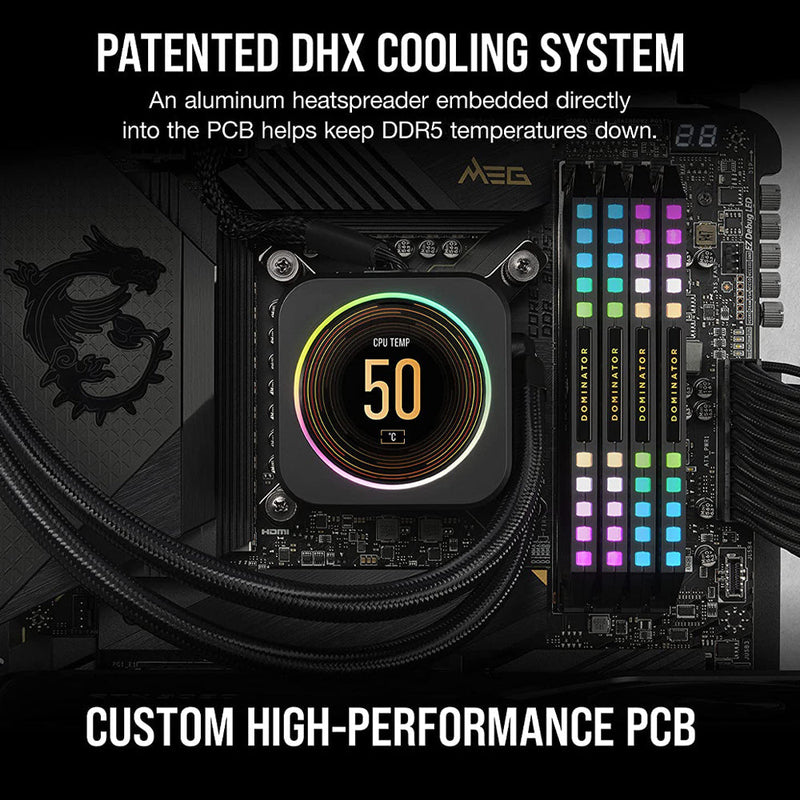Corsair Dominator Platinum 32GB (2x16GB) DDR5 RAM 6000MHz CL36 RGB Gaming Desktop Memory