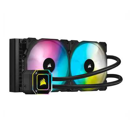 CORSAIR iCUE H115i ELITE CAPELLIX 280mm RGB AIO CPU Black Liquid Cooler