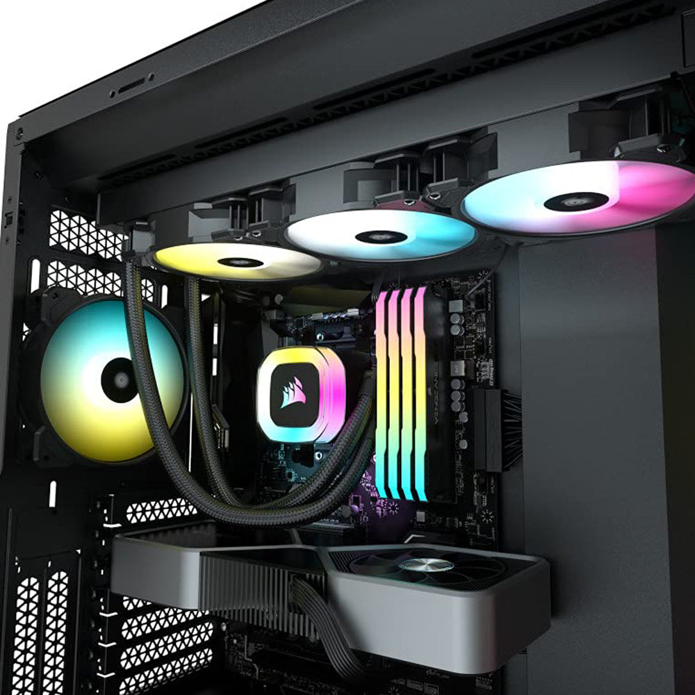 CORSAIR H150 360mm RGB AIO CPU Liquid Cooler with PWM Fans