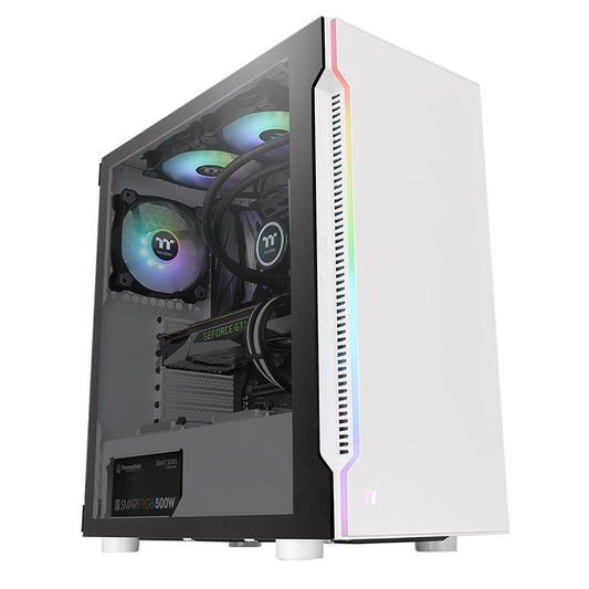Thermaltake H200 TG Snow RGB ATX Mid Tower Cabinet with Tempered Glass Window and USB 3.0 Ports From TPS Technologies