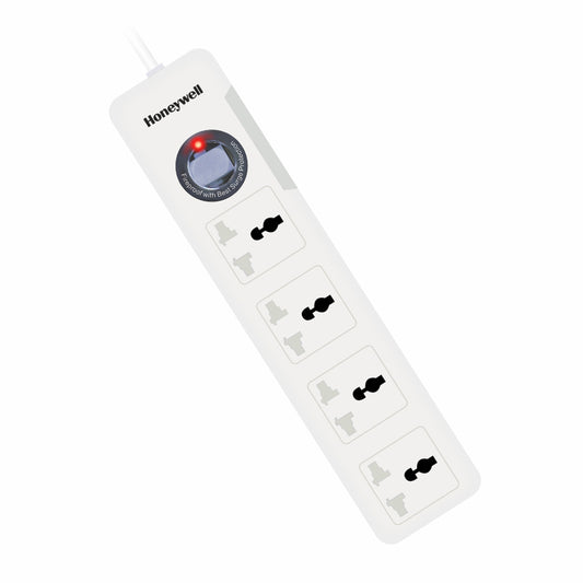 Honeywell Platinum Series 4 Output Surge Protector Extension Cable with Master Switch