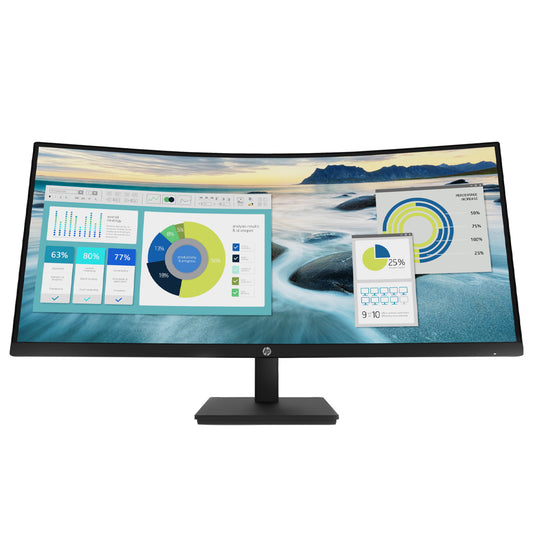 HP P34hc G4 34-inch WQHD Curved VA Monitor with USB Type-C and 4 USB-A 3.2 Gen 1