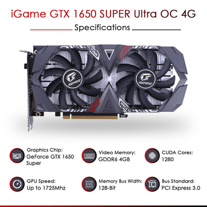 Colorful iGame GeForce GTX 1650 Super Ultra OC 4G-V 4GB DDR6 Gaming Graphics Card