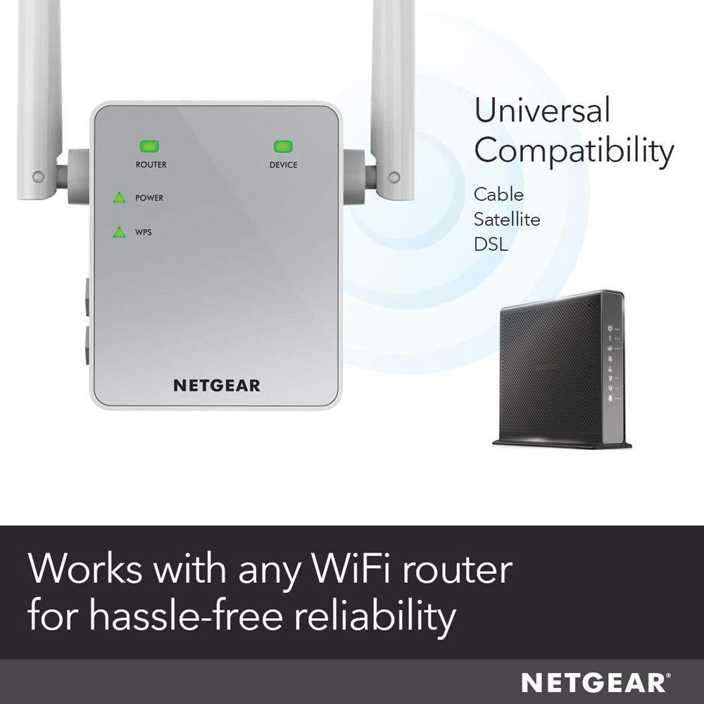 NETGEAR AC750 Wi-Fi Range Extender With Wall-plug and 750Mbps Speed
