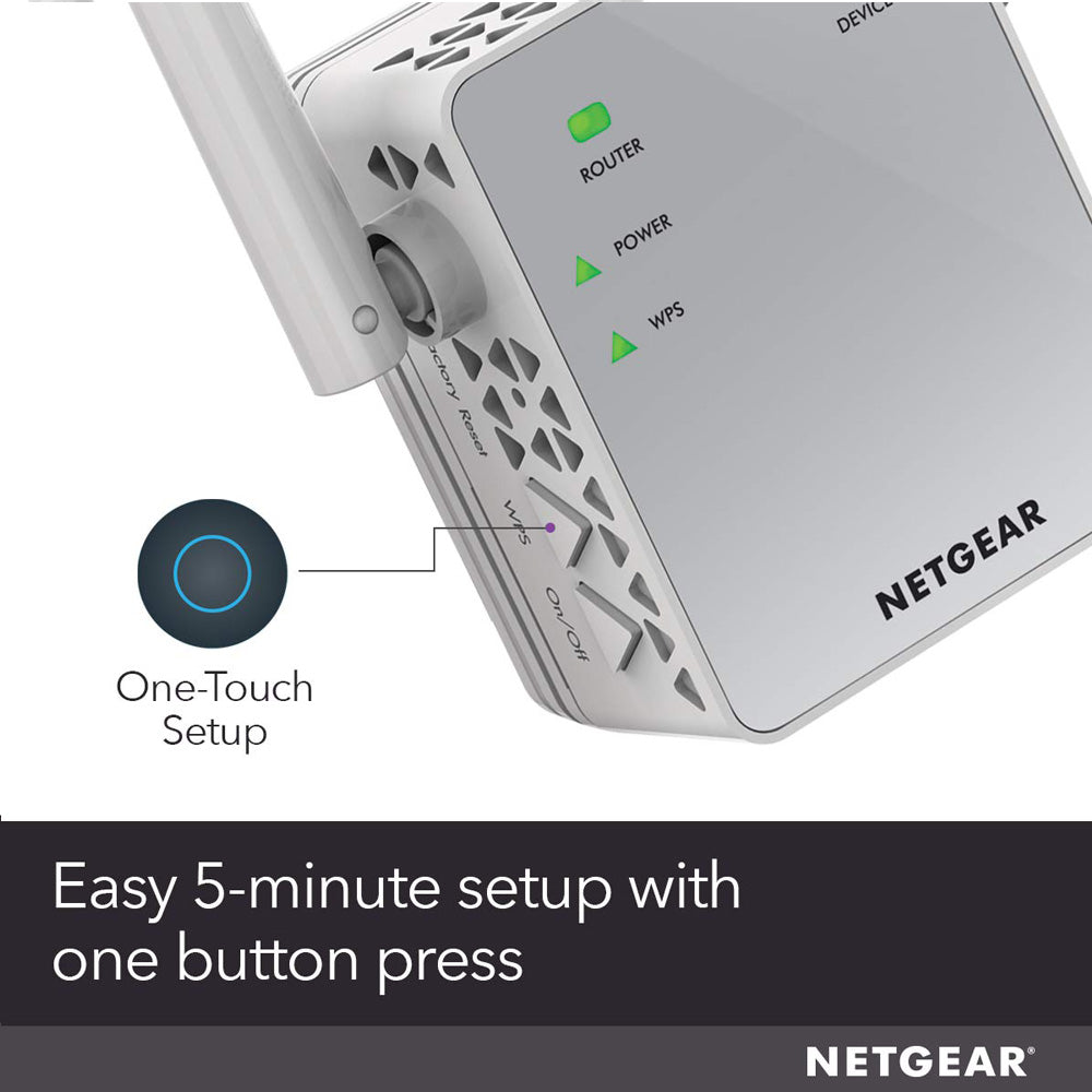 NETGEAR AC750 Wi-Fi Range Extender With Wall-plug and 750Mbps Speed