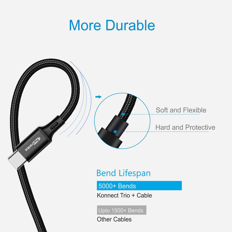 Portronics Konnect Trio Plus 3-in-1 Multi-Functional Cable