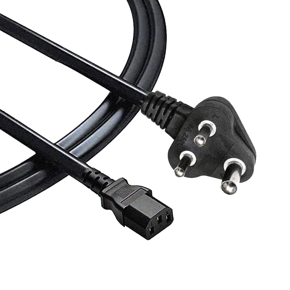 TPS 3 Pin Indian Plug Desktop Power Cable Cord 1.5 Meter - tpstech.in