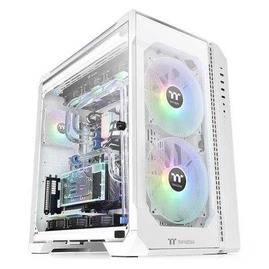 Thermaltake View 51 Tempered Glass Snow ARGB Full Tower Cabinet with 3 Side Tempered Glass Panel and with two 200mm Preinstalled Fans From TPS Technologies