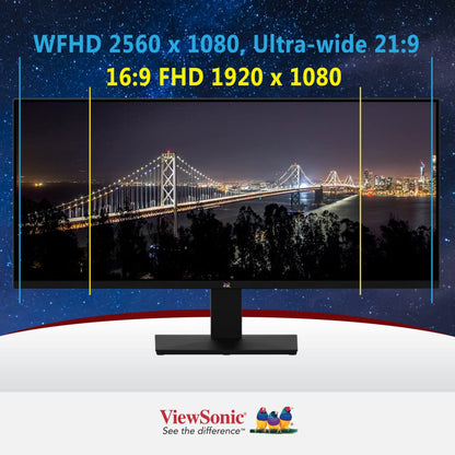 ViewSonic VA2932-MHD 29" WFHD 75Hz HDR10 IPS Panel Monitor with Speakers