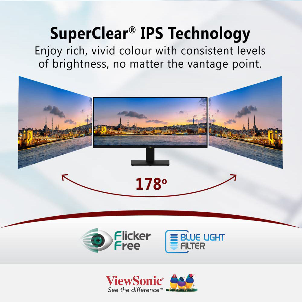 ViewSonic VA2932-MHD 29" WFHD 75Hz HDR10 IPS Panel Monitor with Speakers