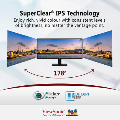 ViewSonic VA2932-MHD 29" WFHD 75Hz HDR10 IPS Panel Monitor with Speakers